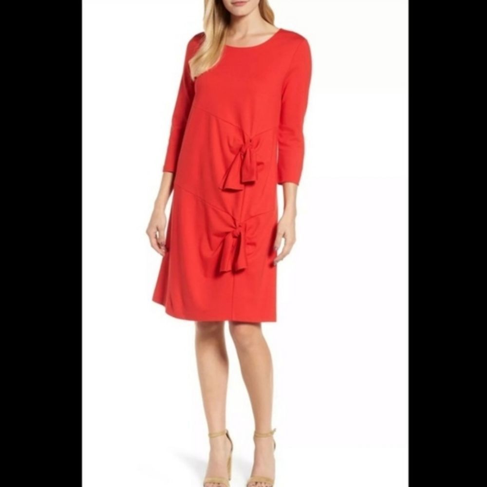 Women's Halogen Tie Detail Red Dress Size Small